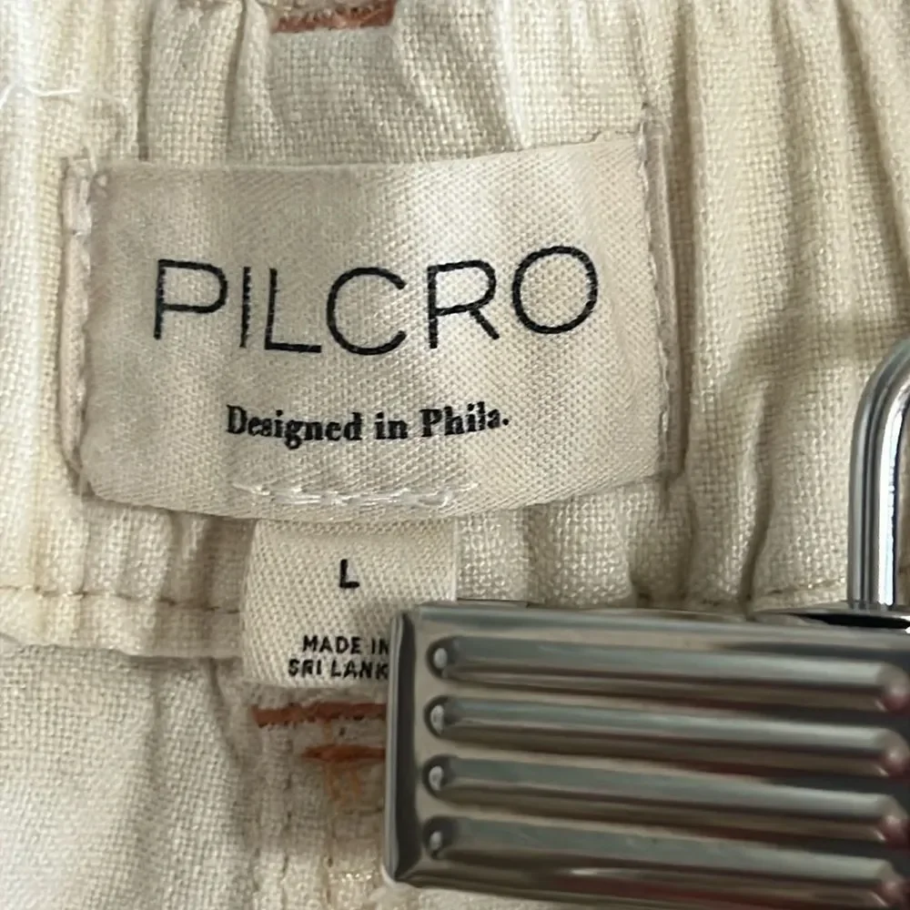 Pilcro Wide-Leg Cargo Pants in Off-White/Cream